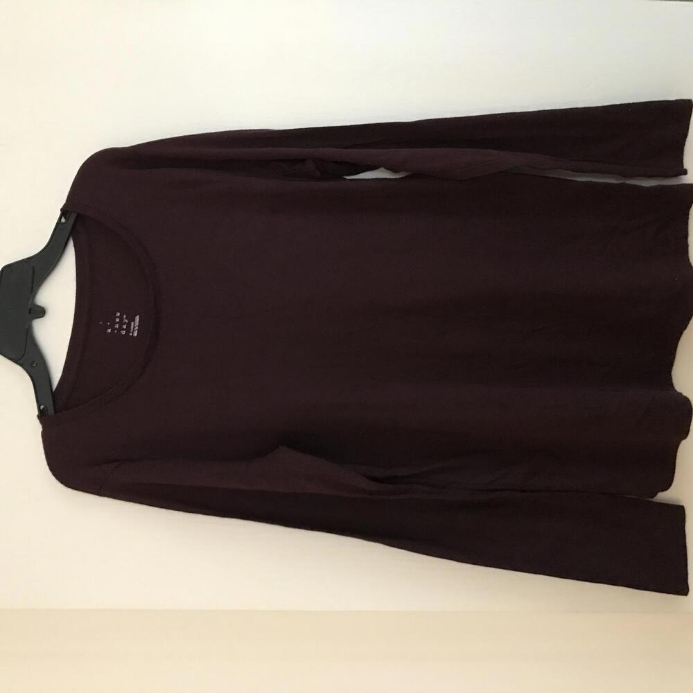 a new day Women's Long Sleeve Top, Size X-Large, Burgundy